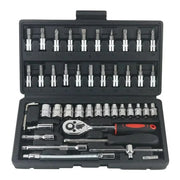 Professional Car Repair Tool Set Motorcycle Toolbox Set 46-Piece Set Car Repair Kit Ratchet Wrench Set Sockets Auto Repair Tools