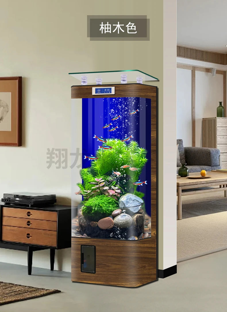 Fish Tanks Accessories New Style Aquarium Fish Bowl Modern Equipment Accent Decoration Aquarium Floor Furniture Acquario Lsyg
