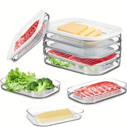 3/4 layer, can stack food storage containers, refrigerator storage boxes, meat fresh-keeping boxes, cooked food storage boxes,