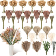 210 Pieces Bohemian Decoration in Dry Pampa Herb Lavender and Rustic Eucalyptus Home Decoration Wedding Room and Table Decor