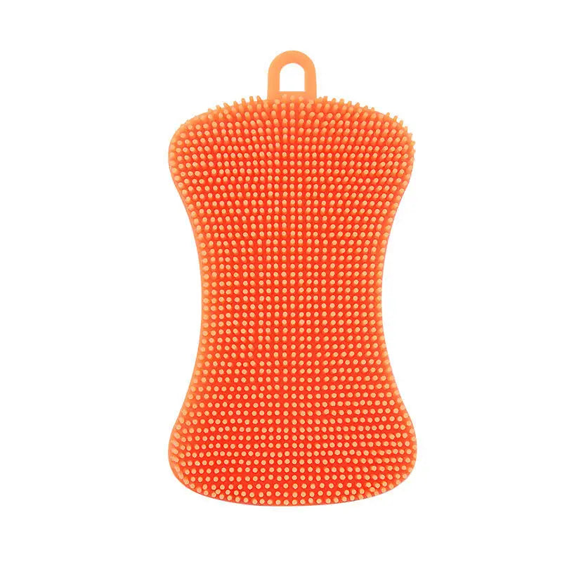 Kitchen Silicone Sponge Dish Washing Scrubber Household Dishes Cleaning Sponge Kitchen Gadgets Brush Accessories