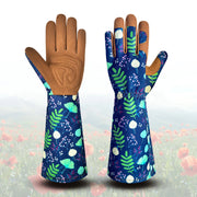 Gardening Gloves for Women Breathable Long Garden Gloves with Grip Thorn-Proof Leather Work Gardening Gloves