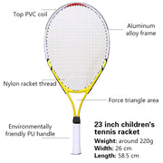 Special Tennis Racket For Teenagers 23 Inch Aluminum Alloy Tennis Racket Strong Nylon Wire For Children's Training