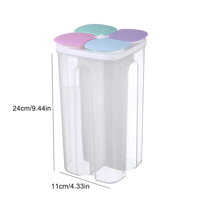 1.5L/2.3L Kitchen Storage Box Food Storage Containers Grain Sealed Moisture Proof Grain with Lid Kitchen Keep Fresh Supplies