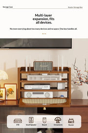 Living Room Wi-Fi Router Storage Rack, Home Tv Storage Box, Multi-Tiered Storage Rack, Office Storage Rack