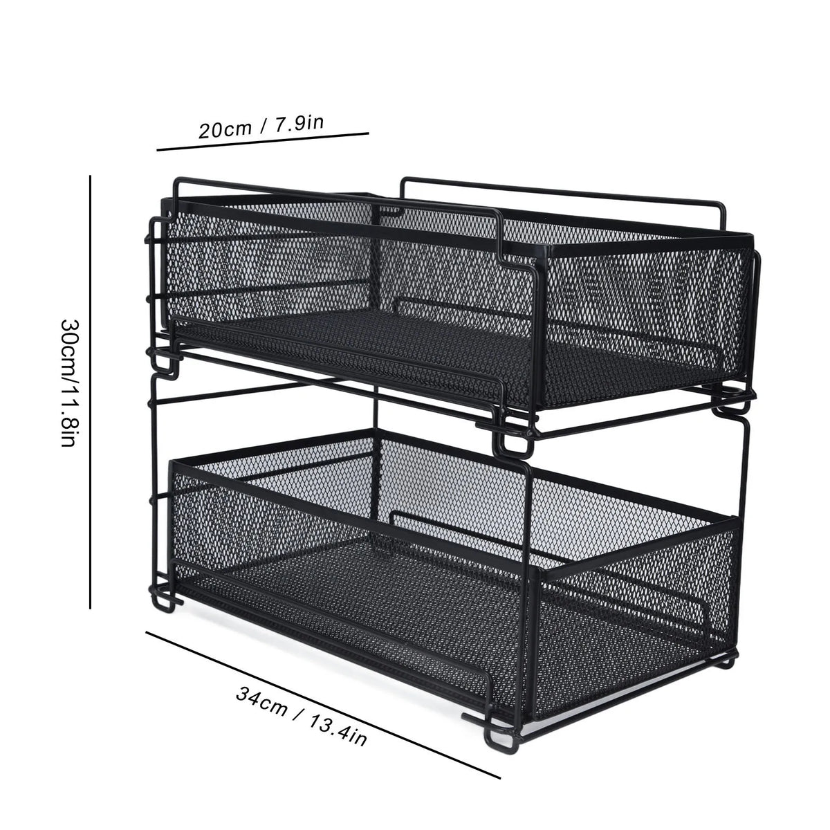 Kitchen Storage Drawer Basket Rack Kitchen Shelf Sliding Under Sink Drawer Multi Functional Shelf Desk Cabinet Organizer