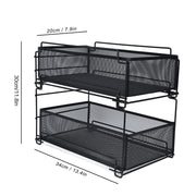 Kitchen Storage Drawer Basket Rack Kitchen Shelf Sliding Under Sink Drawer Multi Functional Shelf Desk Cabinet Organizer