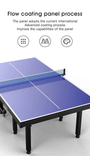 12/16/18/25MM Tennis Table with Wheels Portable Professional Outdoor Indoor Foldable and Removable Singles Practice Tennis Table