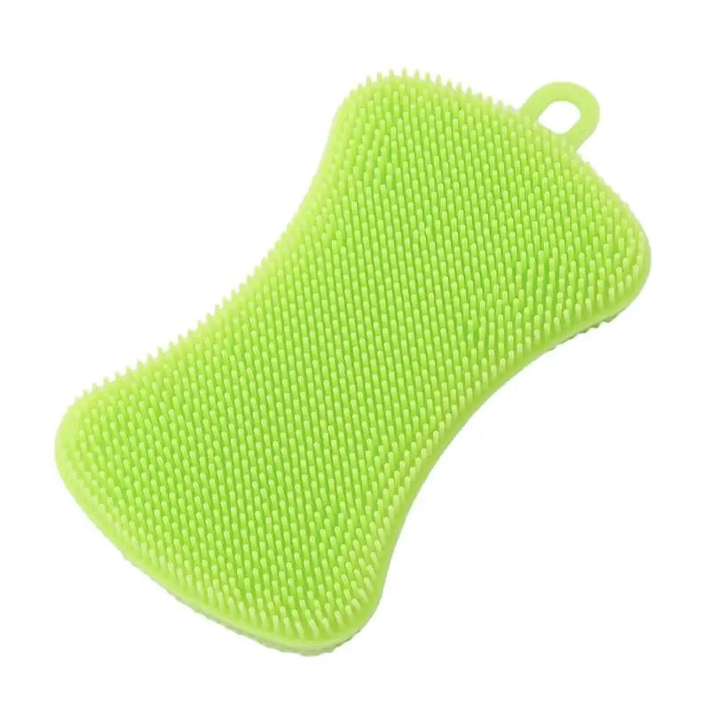Kitchen Silicone Sponge Dish Washing Scrubber Household Dishes Cleaning Sponge Kitchen Gadgets Brush Accessories