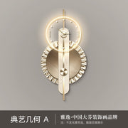 Modern Home Decor Plug in LED Light Wall Clock New Living Room Decoration Abstract Geometric Hanging Painting with Clock
