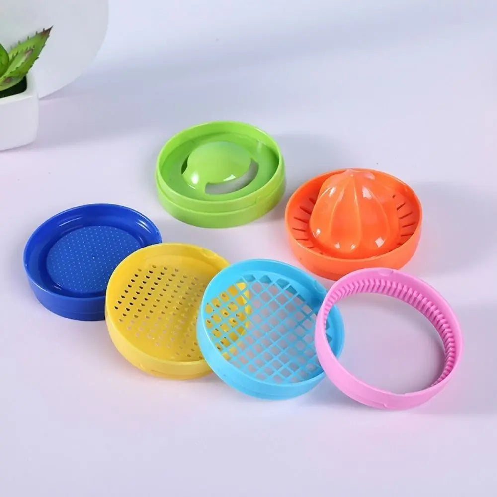 Plastic 8 in 1 Kitchen Tool Ginger Grater Squeezer Vegetable Cutter Opener Fruit Slicer Bottle-Shaped Kitchen Gadget Set Kitchen