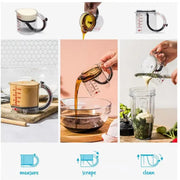 Kitchen Essential Adjustable Measuring Cup with Unique Scraper Base; Perfect for Every Cooking Need