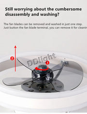 Modern New Smart LED Ceiling Fan Lights Remote Control Dimmable Bedroom Decor Ventilador Lamp Living Dining Room Indoor Lighting