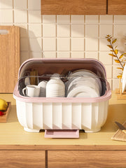 Kitchen Drain Cabinet With Lid, Bowl Box For Storing Dishes, Dishes, Tableware, Household Small Storage Rack, Chopsticks Storage