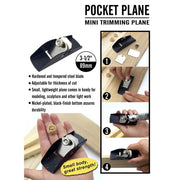 Mini Plane Wood Carpentry Tools Manual Carpenter Planer Aluminum Alloy Planer And Cutting Edge Portable Woodworking Hand Tools