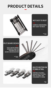 16 in 1 MTB Tools Road Bicycle Allen Wrench Pocket Tools Portable Bicycle Repair Tool set Multifunction Tools