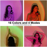 Smart Remote App Led Sunset Lamp Hot Night Light Mood Projector For Home Room Decor Wall Decoration Background For Photographic