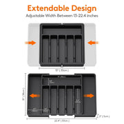 Kitchen Organizer Tray Adjustable Pantry Organizer Utensil Cutlery Drawer  for Silverware Tableware Expandable Kitchen Drawer