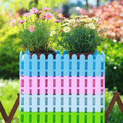 Fence Garden Fence Rectangular Plastic Strip Vegetable and Flower Slot Extra Large Thickened Resin Hydrophilic Fence Basin