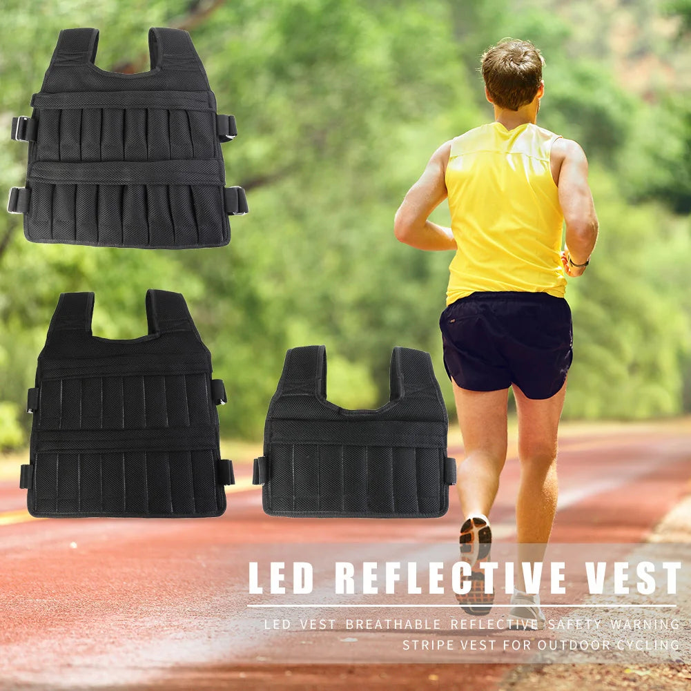 3/15/35kg Weight Training Suit Empty Bag Fitness Running Vest Adjustable Weight Jacket Workout Equipment for Workout Jogging