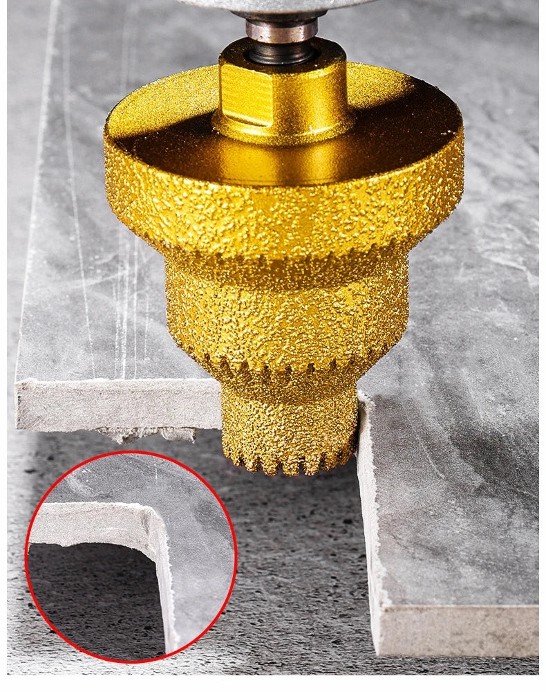 M10 Diamond Chamfer Router Bits Hole Saw Milling Tile Cutter Marble Concrete Reamer Masonry Drilling Crowns Construction Tools
