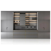 Kitchen Full Set Modern Smart Outdoor Stainless Steel  with Built-in Refrigerator and BBQ Grill for Home and Garden