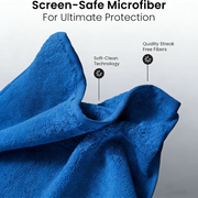 Streak-Free Screen Cleaner Spray Kit & Microfiber Cloth for Smart TV LCD LED OLED Monitor Laptop Tablet IPad Car Cleaning 60ml