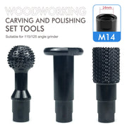 Woodworking Carving and Polishing Set Tools 10/14mm Power Carving Attachment for Angle Grinder Wooden Groove Carving Tool