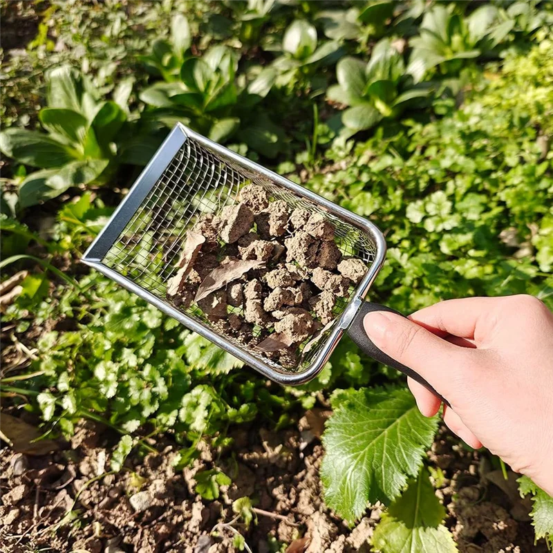 2-Pack Soil Sifter Tool For Gardening With Handles, Dirt And Compost Sifter With 3.8/5Mm Mesh For Gardenabkw
