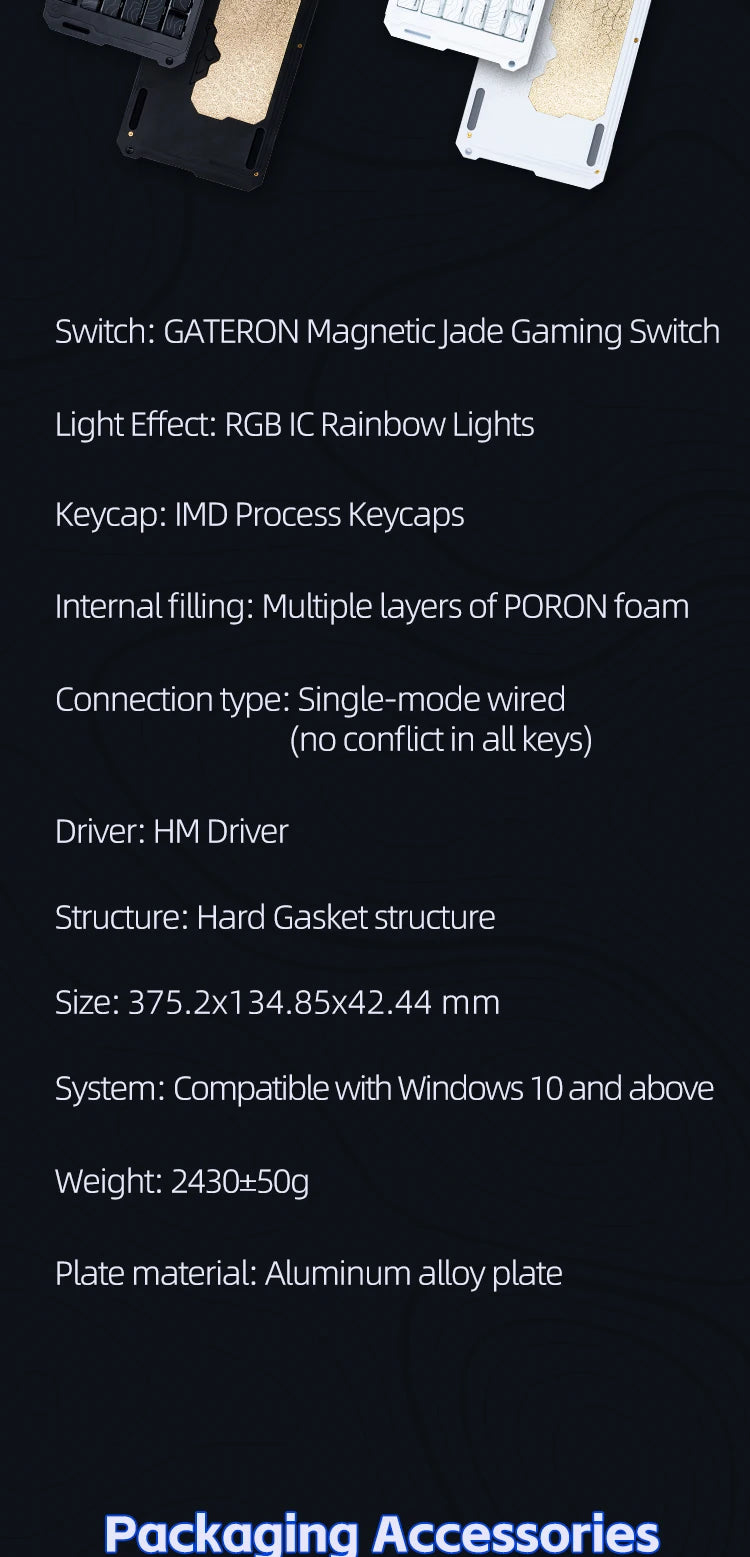 SIKAKEYB Castle HM80 HE 82 Keys New Arrival E-Sports Gaming  Gateron  Gaming Switch Aluminum Magnetic Keyboard