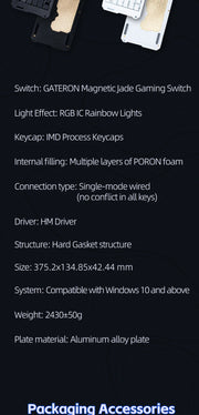SIKAKEYB Castle HM80 HE 82 Keys New Arrival E-Sports Gaming  Gateron  Gaming Switch Aluminum Magnetic Keyboard