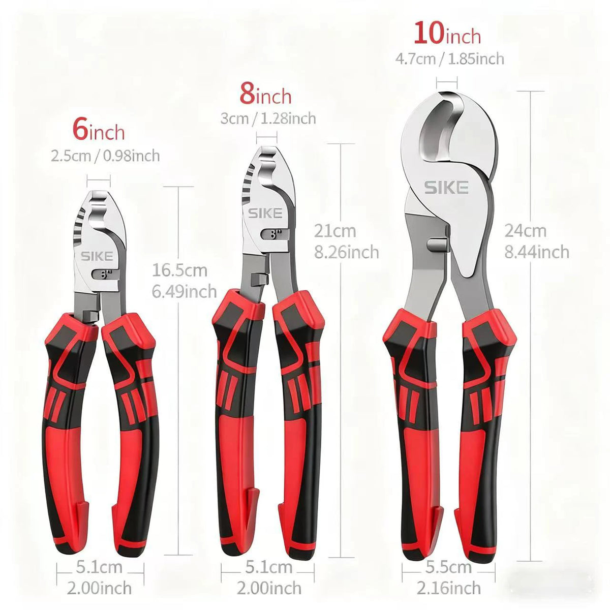 Cable cutters, electrician's pliers, wire strippers, crimping pliers, cable scissors, multi-purpose hand tools