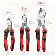 Cable cutters, electrician's pliers, wire strippers, crimping pliers, cable scissors, multi-purpose hand tools