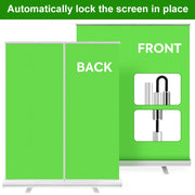 Green Screen,Portable Pull Up Wrinkle Resistant Polyester Green Background Screen, Chroma Key Green Panel For Video Live Game