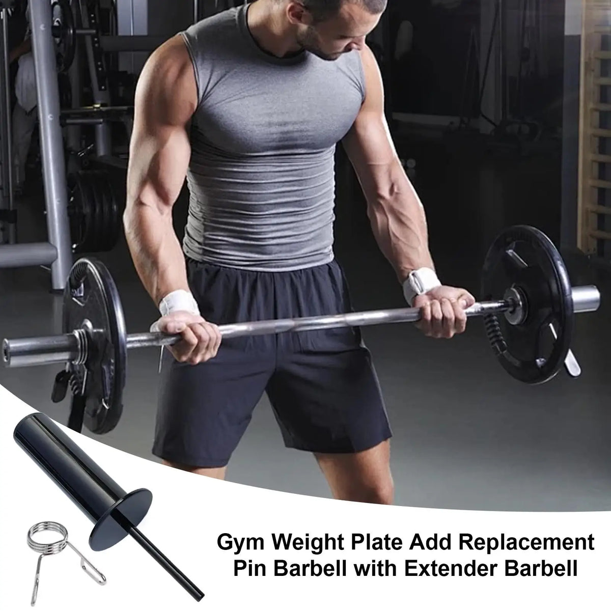 Fitness Loading Pin Freeweight Bar Loading Pin Cable Pulley System Weight Plates Barbell Slice Support Wrist Strength Training