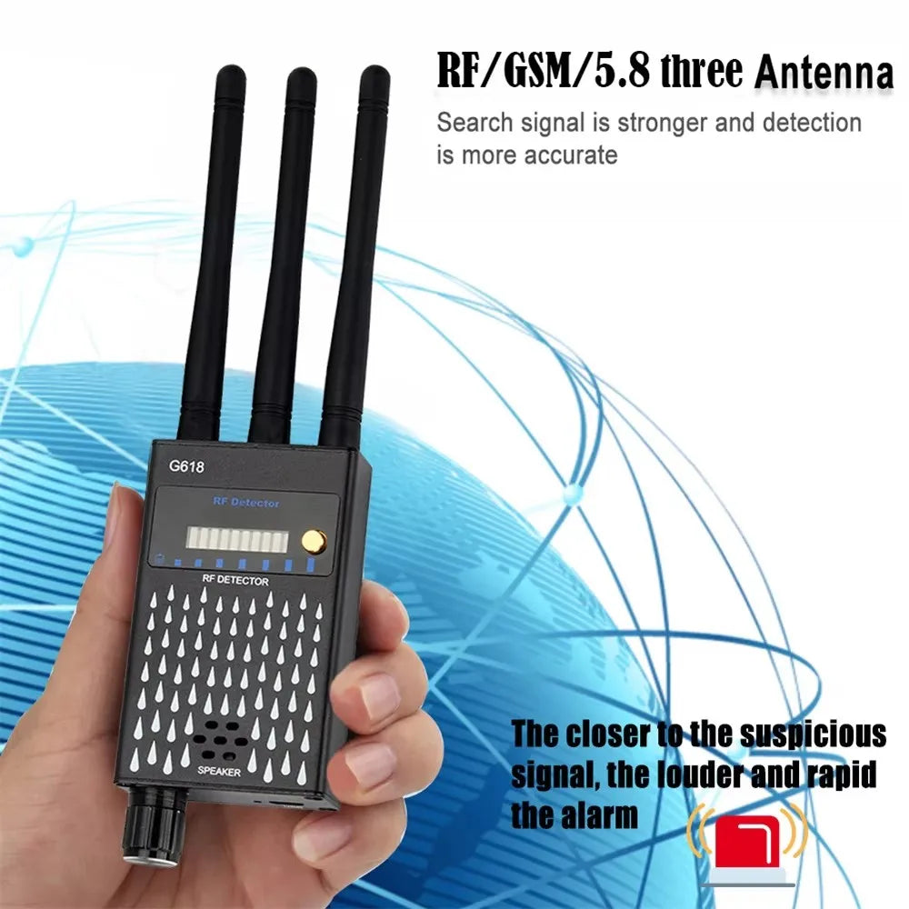 Anti Spy Hidden Camera RF Detector bug Finder GPS Tracker 4G 5G Mobile Signal WiFi bluetooth Scanner Find Out Spy Gadgets Detect