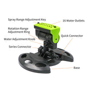 Garden Sprinkler 180° Rotating Adjustable Large Coverage Lawn Sprinkler Irrigation System Water Sprayer Gardening Supplies