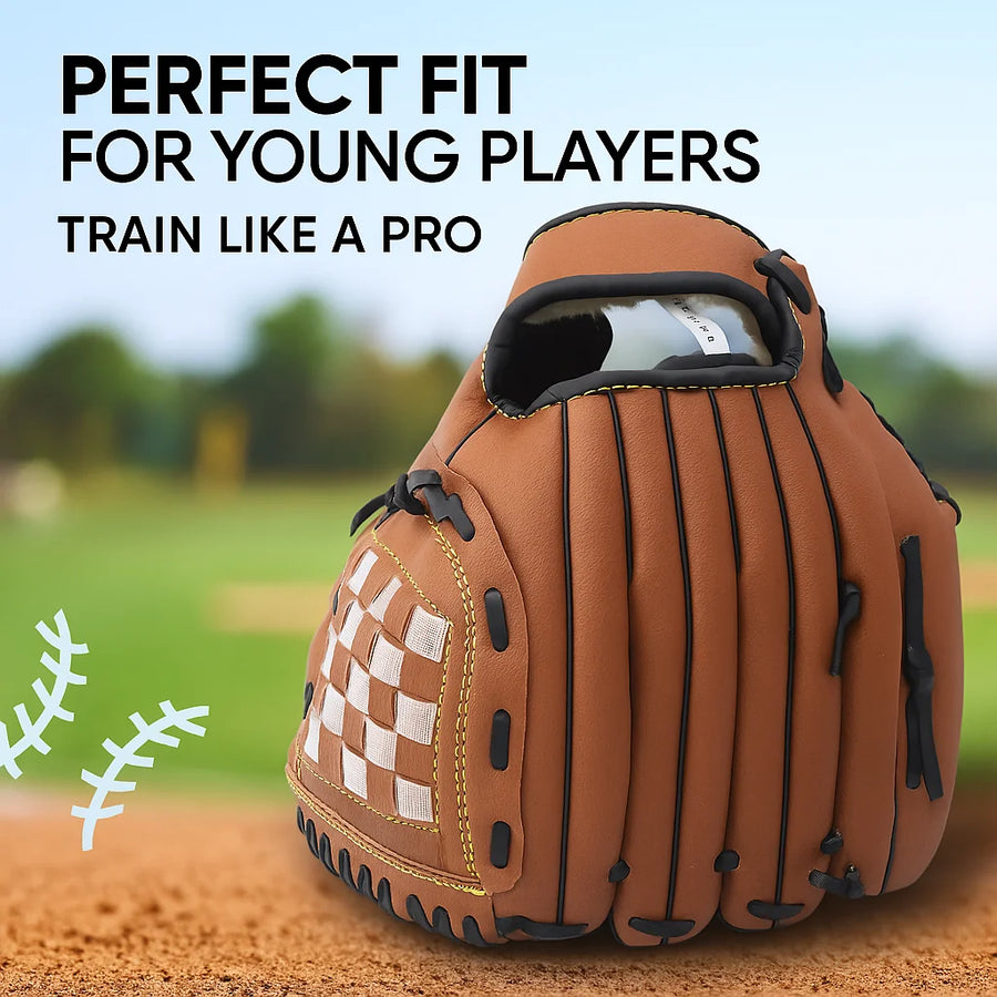 Outdoor camping sport Baseball Gloves Softball Practice Equipment Size 9.5 Left Hand For Kids/Adults Man Woman Training
