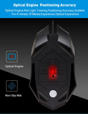 Latest high-quality ergonomic gaming mouse, suitable for desktop and laptop computers, 4-button USB RGB backlit mouse