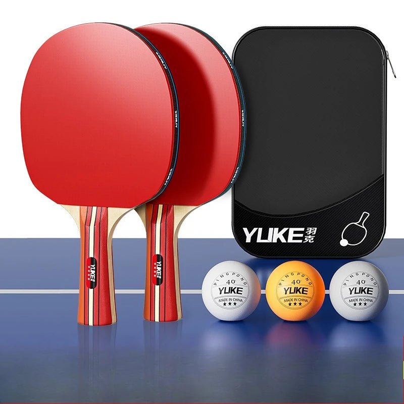 Professional-grade Table Tennis Racket Set for Beginners with Both Pen-hold and Backhand Grips