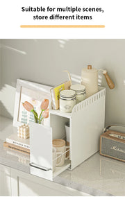 Kitchen Spice Organizer Kitchen Pull Out Seasoning Drawer Rack Countertop Dustproof Cup Storage Rack Multipurpose Spice Cabinet