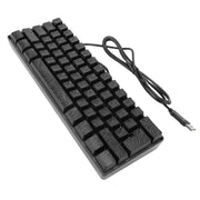 60% Gaming Keyboard 61 Key RGB Gaming Keyboard Mechanical RGB Backlit Ergonomic Design Wired Keyboard Mechanical Gaming Keyboard