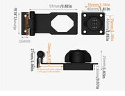 Household Cabinet Password Hasp Locks, Cabinet Locks with Combination, Door Security Slide Latch for Small Barn Doors, Bathroom