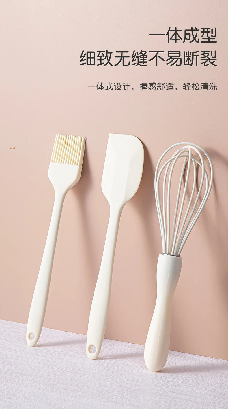 Silicone Baking Set Cake Cream Spatula Scraper Kitchen Household Egg Whisk Barbecue Oil Brush Gadget Kitchen Supplies