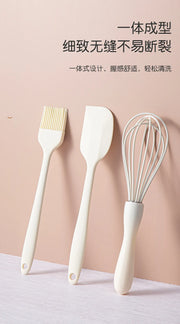 Silicone Baking Set Cake Cream Spatula Scraper Kitchen Household Egg Whisk Barbecue Oil Brush Gadget Kitchen Supplies