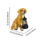 Garden Statue Animal Figurine with Solar Lights Housewarming Gifts Ornament