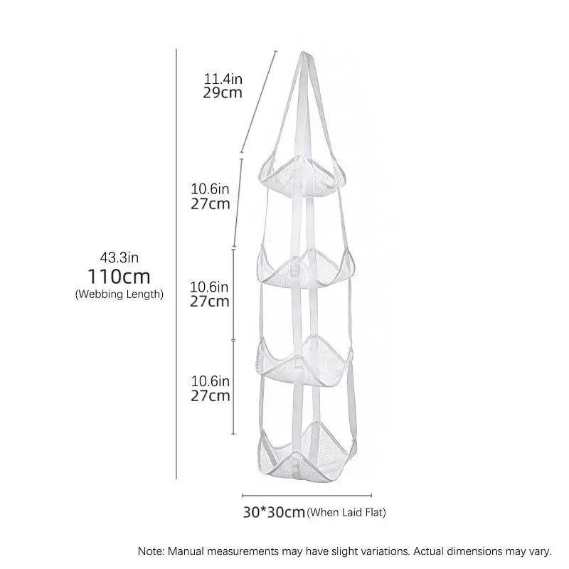 Storage Solution for Sports Equipment, Wall Mounted Mesh Hanging Bag for Basketball Soccer.