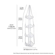 Storage Solution for Sports Equipment, Wall Mounted Mesh Hanging Bag for Basketball Soccer.