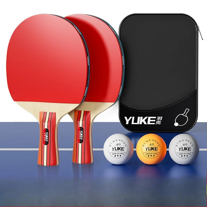Professional-grade Table Tennis Racket Set for Beginners with Both Pen-hold and Backhand Grips