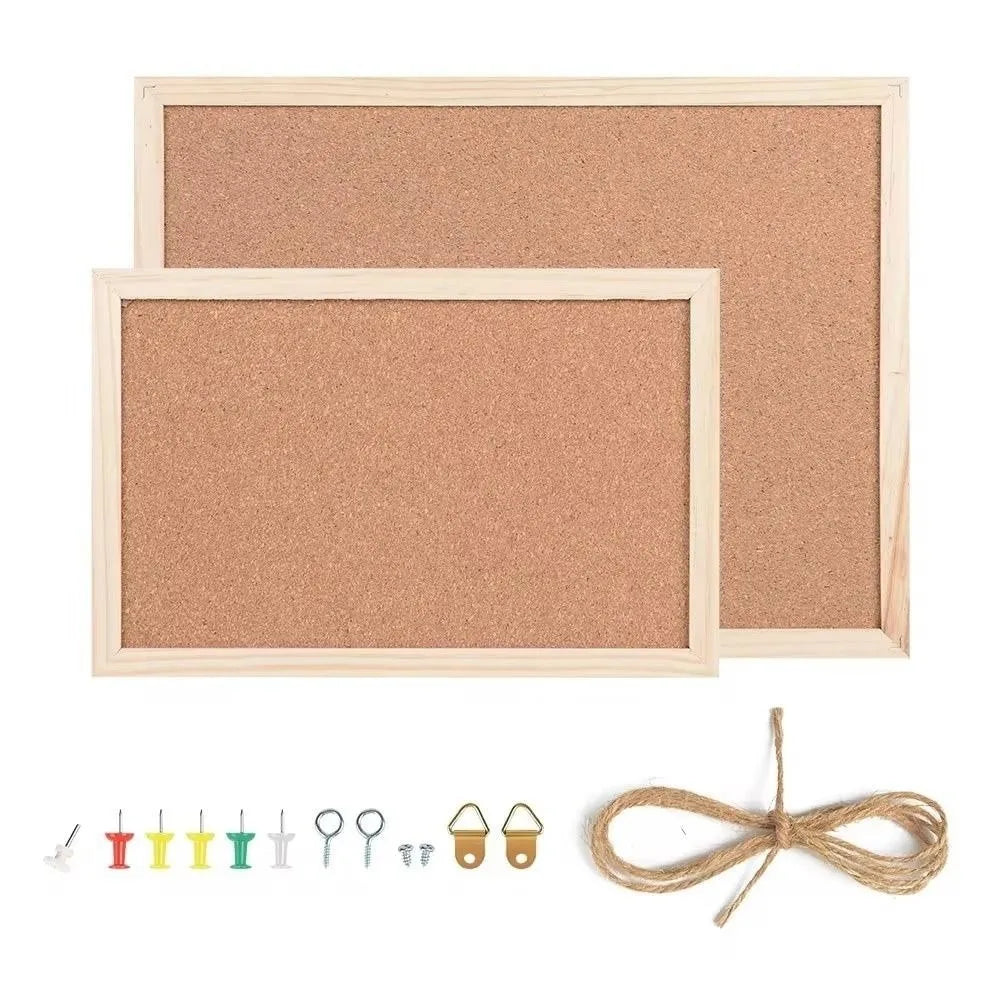 Home Decor DIY Cork Display Panel Soft Decorative Cork Board Wood Hanging Photo Background